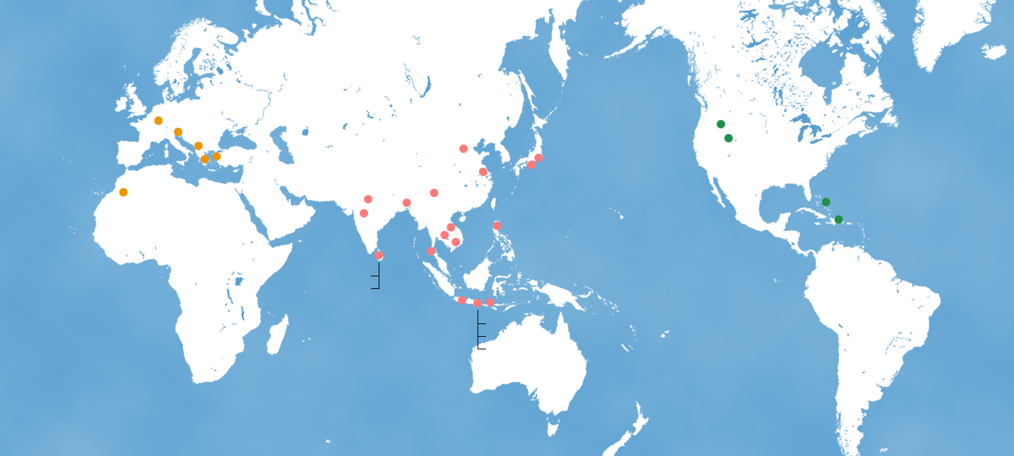 世界のアマン地図